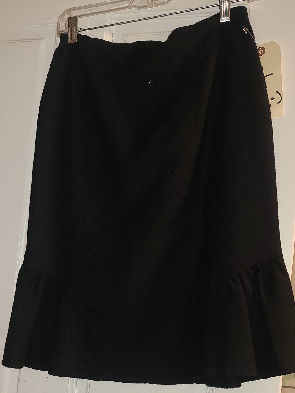 Nanette Lepore Black A-Line Ruffle-Hem Skirt